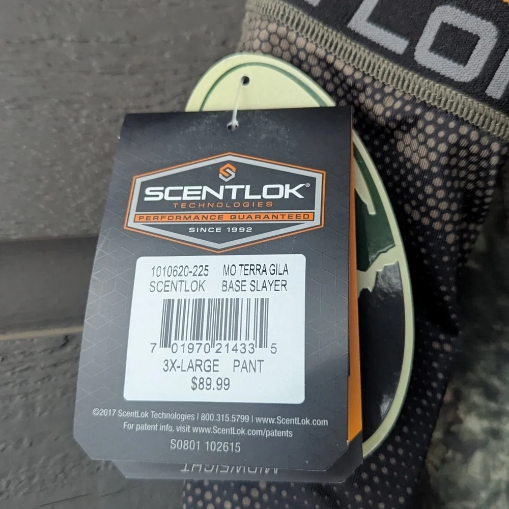 NWT Scentlok Baseslayers AMP Base Layer Pant 3XL Carbon Alloy Camo Mo Terra Gila